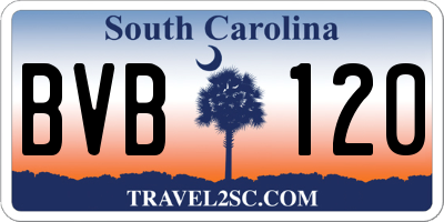 SC license plate BVB120