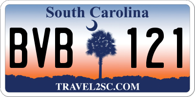SC license plate BVB121