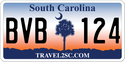 SC license plate BVB124