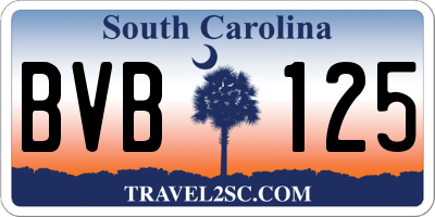 SC license plate BVB125