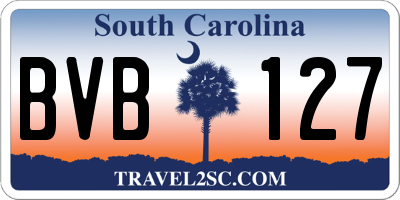 SC license plate BVB127