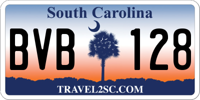 SC license plate BVB128