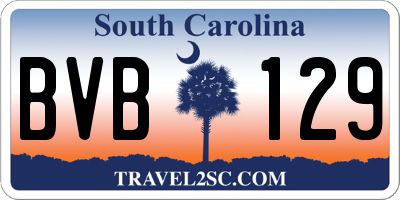 SC license plate BVB129
