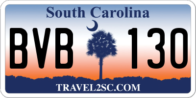 SC license plate BVB130