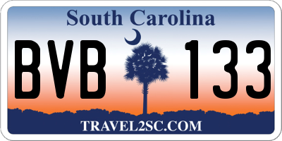 SC license plate BVB133