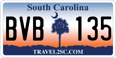 SC license plate BVB135