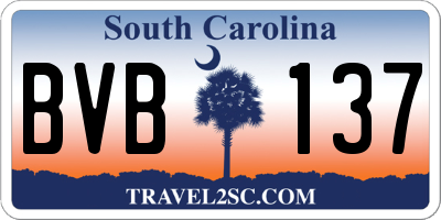 SC license plate BVB137