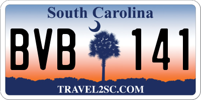 SC license plate BVB141