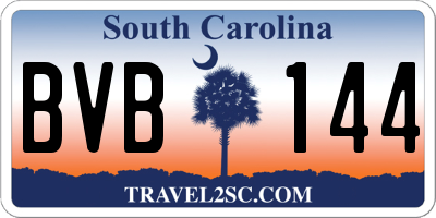 SC license plate BVB144