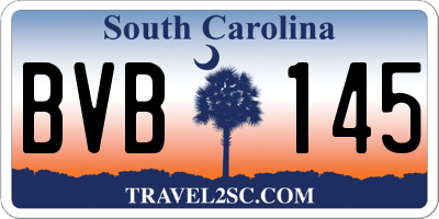 SC license plate BVB145