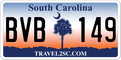 SC license plate BVB149