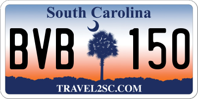 SC license plate BVB150