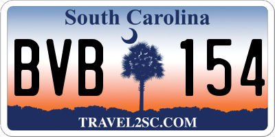 SC license plate BVB154