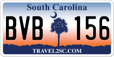 SC license plate BVB156