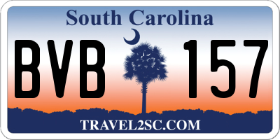 SC license plate BVB157