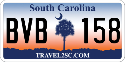 SC license plate BVB158