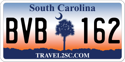 SC license plate BVB162
