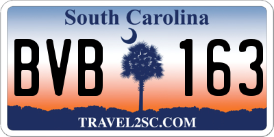 SC license plate BVB163