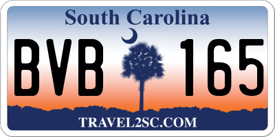 SC license plate BVB165