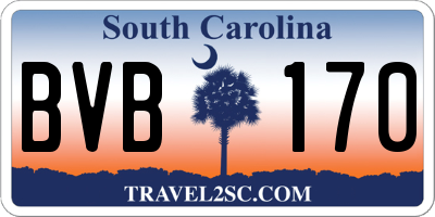 SC license plate BVB170