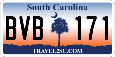 SC license plate BVB171