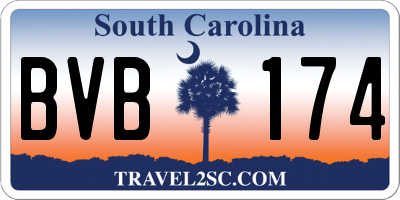 SC license plate BVB174
