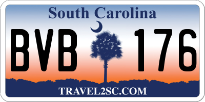 SC license plate BVB176