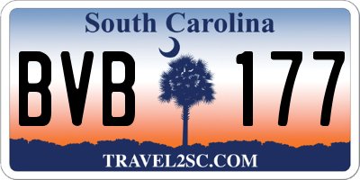 SC license plate BVB177