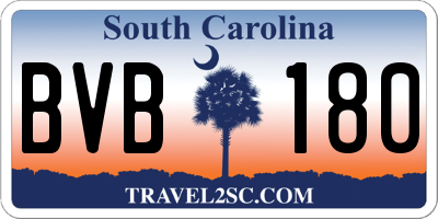 SC license plate BVB180