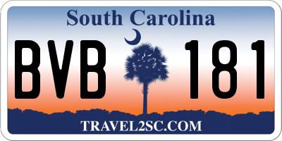 SC license plate BVB181
