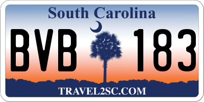 SC license plate BVB183