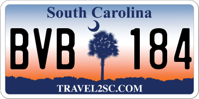 SC license plate BVB184