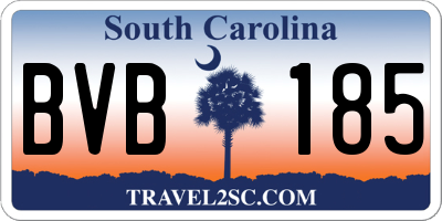 SC license plate BVB185