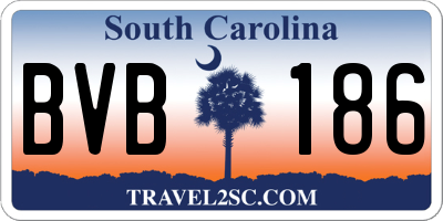 SC license plate BVB186