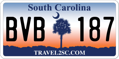 SC license plate BVB187