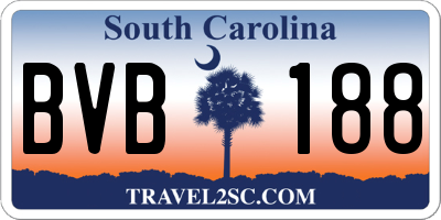 SC license plate BVB188