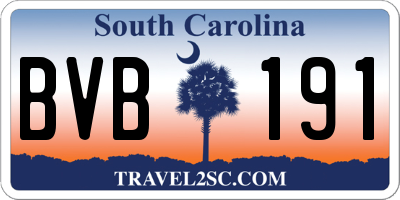 SC license plate BVB191