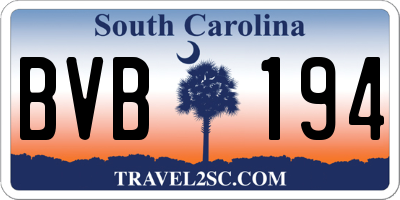 SC license plate BVB194