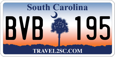 SC license plate BVB195