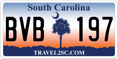 SC license plate BVB197