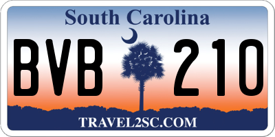SC license plate BVB210