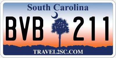 SC license plate BVB211