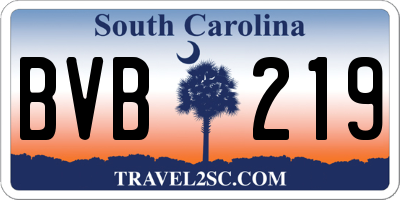 SC license plate BVB219