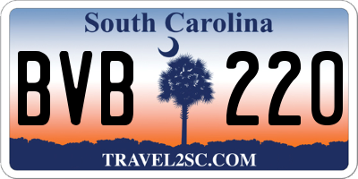 SC license plate BVB220
