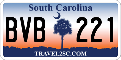 SC license plate BVB221