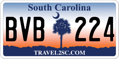 SC license plate BVB224