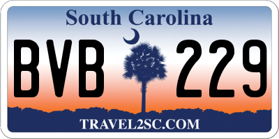 SC license plate BVB229