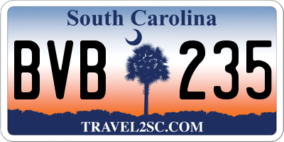 SC license plate BVB235