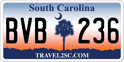 SC license plate BVB236