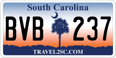 SC license plate BVB237